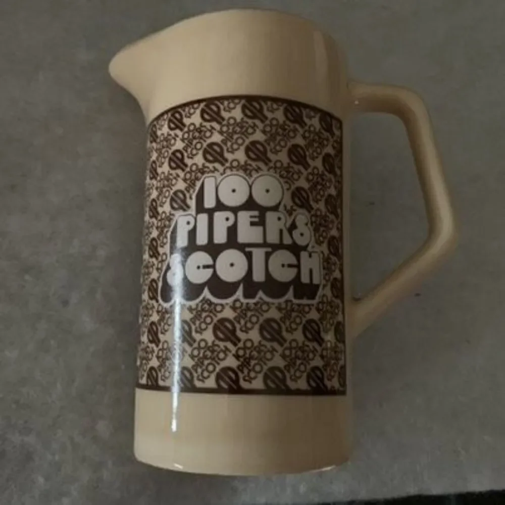 Vintage Seagrams 100 Pipers Scotch Whisky Pitcher Barware